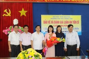NCS. Nguyễn Thị Thu Hà bảo vệ thành công luận án tiến sĩ ngành Khoa học cây trồng    
