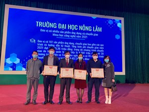 Trường Đại học Nông Lâm - Đơn vị có thành tích tiêu biểu trong Nghiên cứu khoa học và Chuyển giao công nghệ tại Hội nghị tổng kết hoạt động KHCN và đối ngoại năm 2021 của Đại học Thái Nguyên