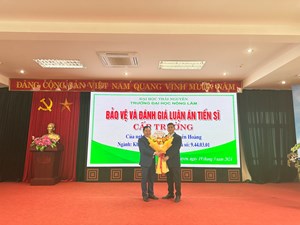 NCS. Nguyễn Hoàng bảo vệ thành công luận án Tiến sĩ cấp Trường ngành Khoa học Môi Trường