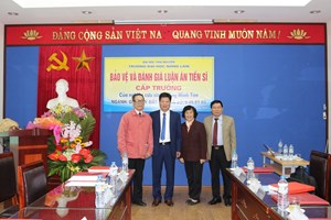 NCS. Đặng Minh Tơn bảo vệ thành công luận án tiến sĩ ngành Quản lý Đất đai