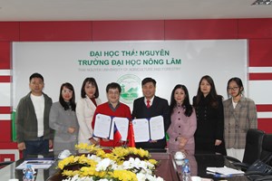 Đoàn công tác Đại học Phật Quang, Đài Loan thăm và làm việc với trường Đại học Nông Lâm