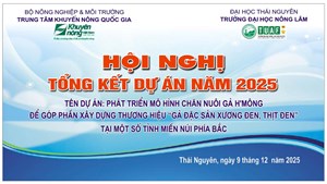 Hội nghị tổng kết thực hiện dự án khuyến nông trung ương năm 2025