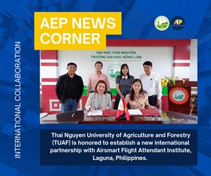 TRƯỜNG ĐẠI HỌC NÔNG LÂM – ĐẠI HỌC THÁI NGUYÊN KÝ KẾT HỢP TÁC VỚI HỌC VIỆN TIẾP VIÊN HÀNG KHÔNG AIRSMART (PHILIPPINES)
