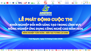 Tổ chức lễ phát động cuộc thi “Khởi nghiệp đổi mới sáng tạo trong lĩnh vực nông nghiệp ứng dụng công nghệ cao năm 2026” khu vực trung du và miền núi phía Bắc 