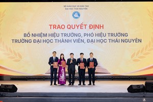 Lễ công bố và trao quyết định bổ nhiệm Hiệu trưởng, Phó Hiệu trưởng các trường đại học thành viên thuộc Đại học Thái Nguyên