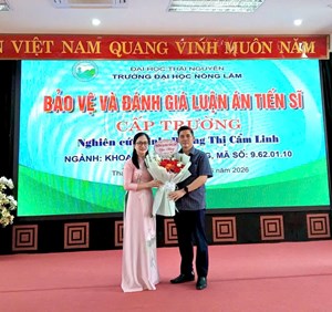 NCS. Dương Thị Cẩm Linh bảo vệ thành công luận án Tiến sĩ cấp Trường ngành Khoa học cây trồng