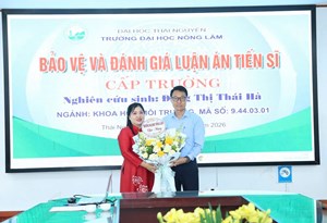 NCS. Đặng Thị Thái Hà bảo vệ thành công luận án Tiến sĩ cấp Trường ngành Khoa học Môi trường