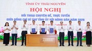 Trường Đại học Nông Lâm tham dự hội nghị đối thoại giữa Bí thư Tỉnh ủy tỉnh Thái Nguyên với nông dân và ký kết Biên bản hợp tác về Khoa học công nghệ và Đổi mới sáng tạo