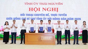 Trường Đại học Nông Lâm tham dự hội nghị đối thoại giữa Bí thư Tỉnh ủy tỉnh Thái Nguyên với nông dân và ký kết Biên bản hợp tác về Khoa học công nghệ và Đổi mới sáng tạo